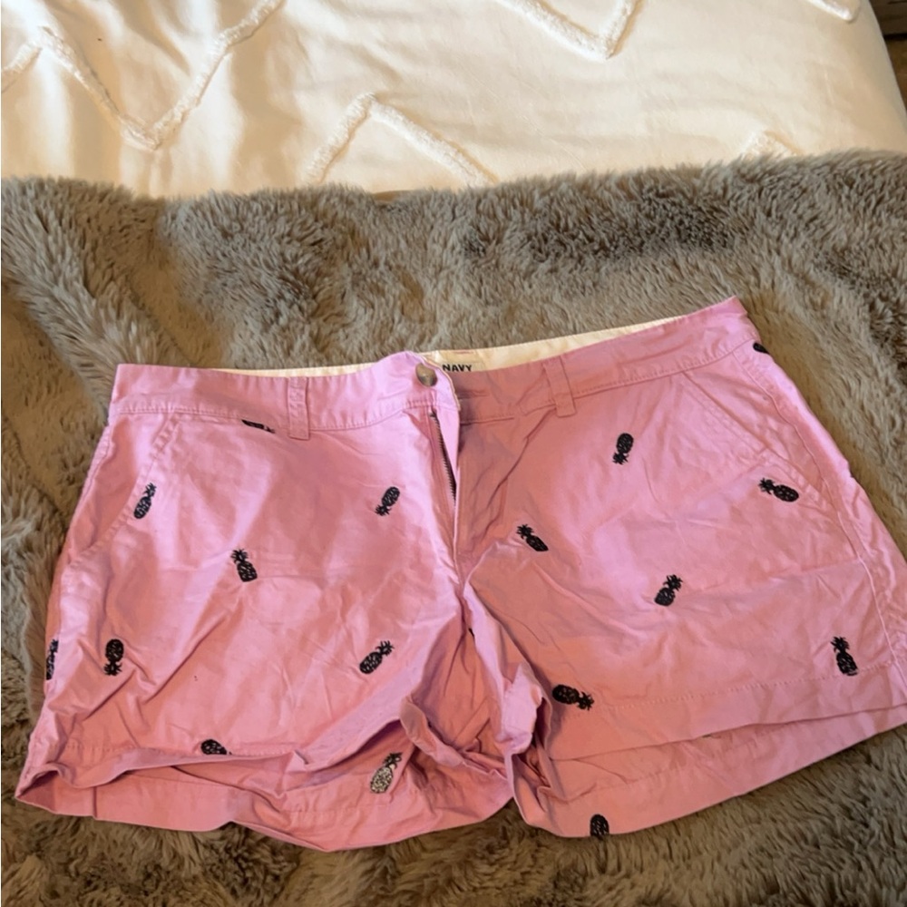 Old Navy size 12 purple pineapple shorts